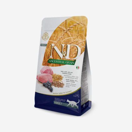 N&D cat Ancestral Grains adult, lamb, spelt, oats & blueberry
