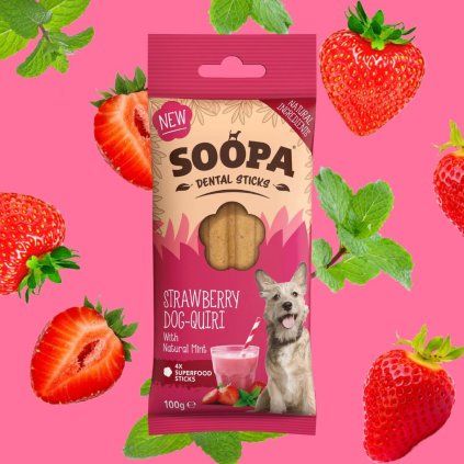 soopa dental stick jahoda mata