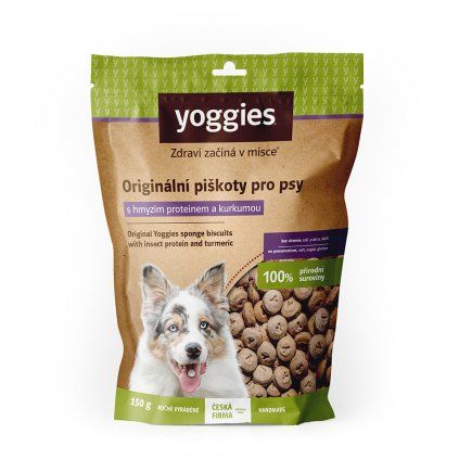 1600 yoggies hypoalergenni bezlepkove piskoty s hmyzim proteinem a kurkumou 150g