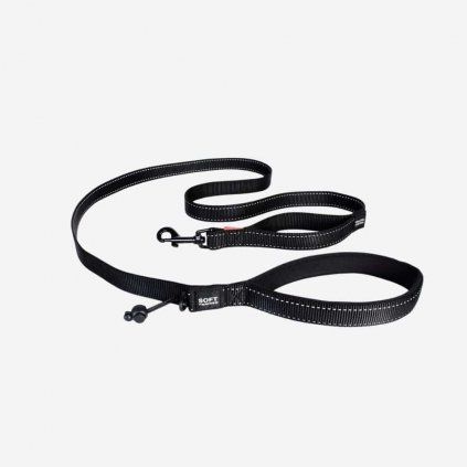 EZYDOG vodítko SOFT TRAINER LITE TRAFFIC CONTROL - 180 cm čierne